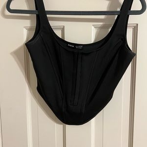 black shein corset tank top
